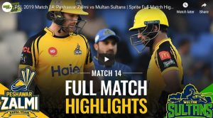 PSL 4 Match 14 – Zalmi vs Sultan – HIGHLIGHTS Videos